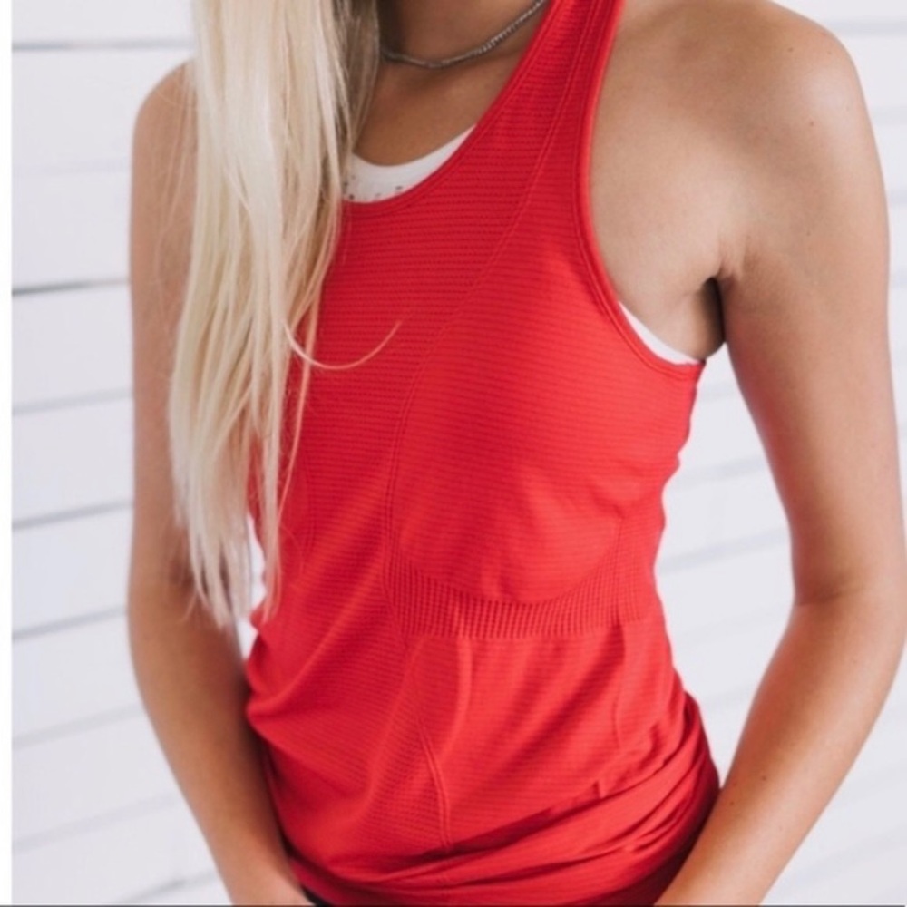 Zyia Active Top Copper Charged Racer Back Tank Top Red Size XL
